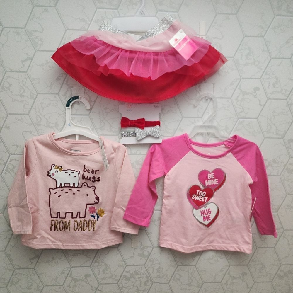 New Baby Girl Valentine's Day Bundle,  size 12m